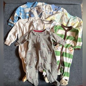 Mixed Brand Baby Boy’s Footie Pajamas